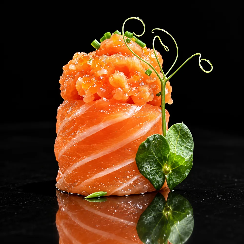 Gunkan Salmone Piccante (1pz) — Tenki Japanese Dining